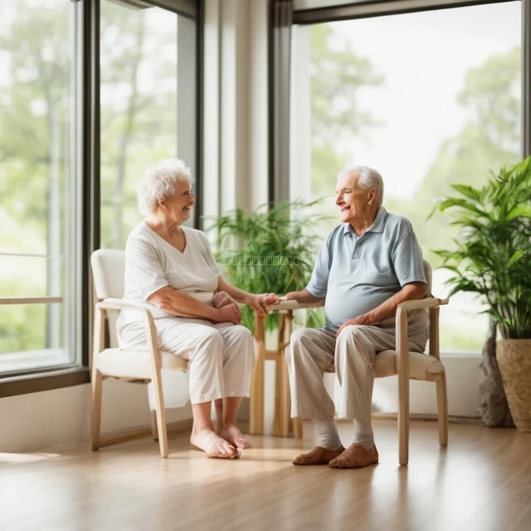 Seniorin erhält Therapie im Sanatorium
